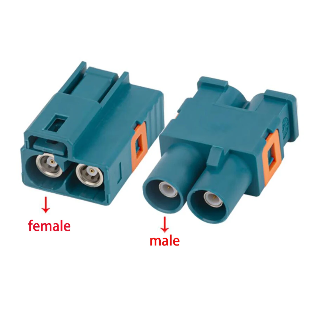 1pc Double Fakra Z Twin Male Female SMB Jack Connector 50Ohm Waterblue Color for Car GPS NEW