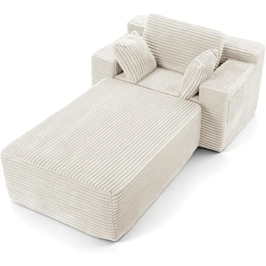 Oversized Chaise Lounge Chair Indoor, 82 inch Boneless Chair