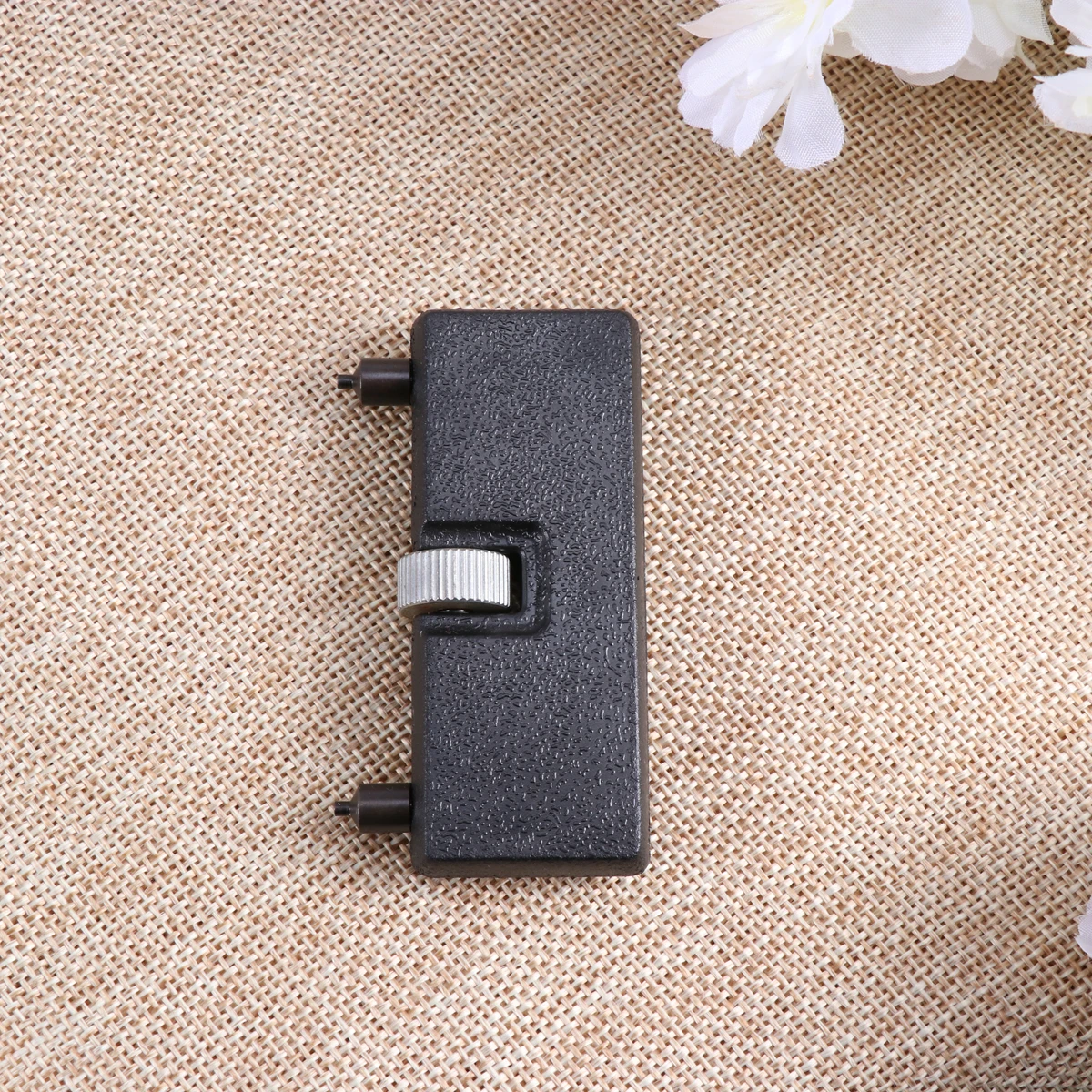 Alat Pembuka Casing Belakang Jam Tangan Hitam Dapat Disesuaikan untuk Perbaikan Diy Pembuka Tahan Air Aksesori Meja Penyangga Pembuat Jam Tahan Lama