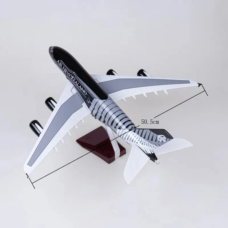 A380 New Zealand Aircraft 47cm Model Planes Wheel Landing Gear Diecast Resin Plane Model Aircraft Display Stand Decoration