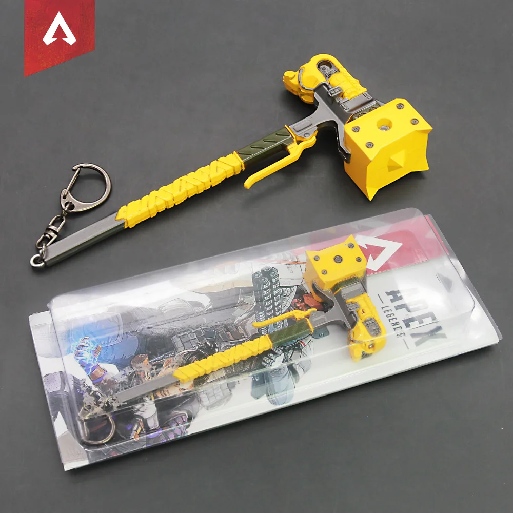 Apex legend – marteau de mort caustique, jeu d'épées, Anime Royal Katana, porte-clés, modèle d'arme, ornement, jouets pour enfants, cadeaux pour garçons, 15cm