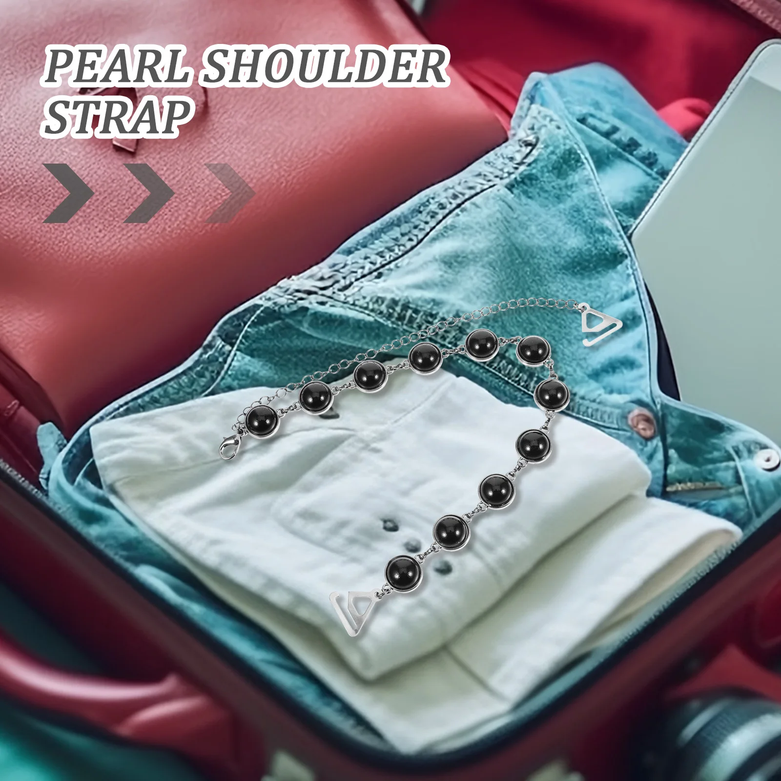 1 par de correas de hombro de perlas, accesorios decorativos para sujetador, diseño de Metal elegante, soporte antideslizante, regalo, traje de moda