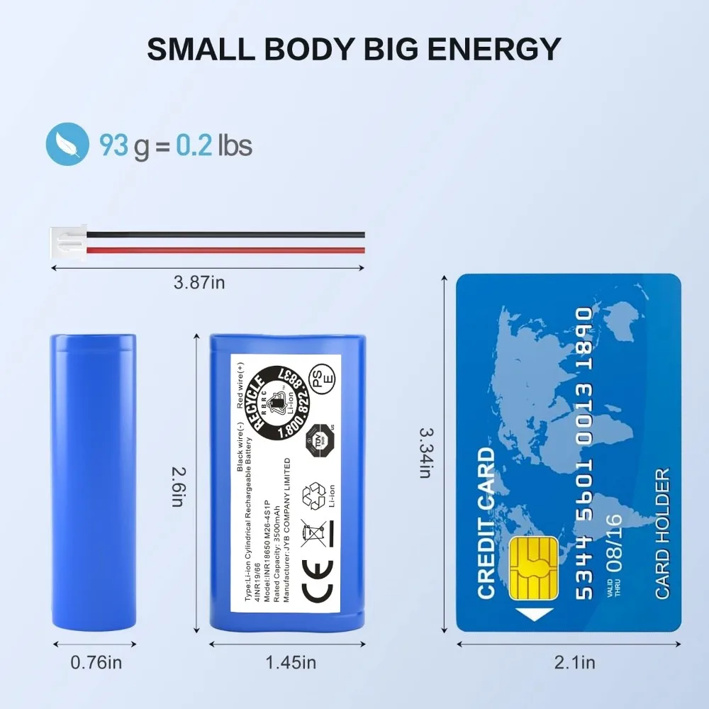 

High Capacity 7.4V 3500mAh Lithium Battery Rechargeable Pack for Bluetooth Boombox DVD Player Remote Control Toy X6 Transmitter