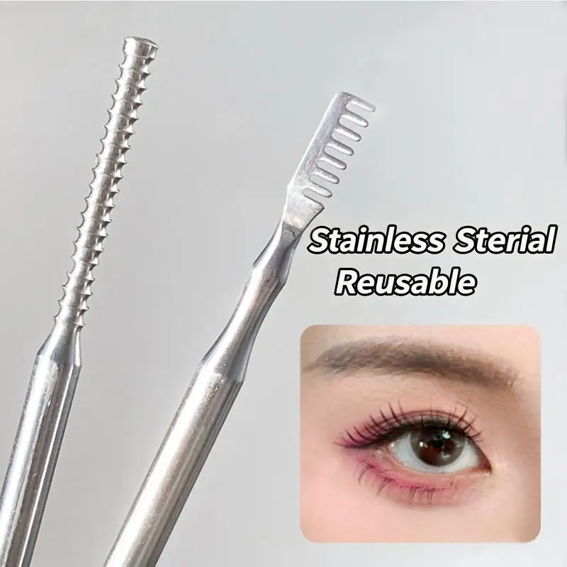 1 Pc Metal Clean Up Rods Makeup Eyelashes Curler Separator Eyelash Extension Supplies Stainless Steel Eyelash Perm Lifting Tools
