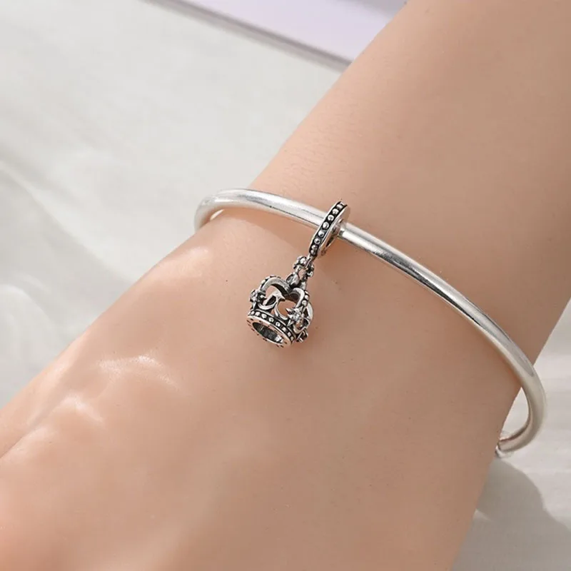 

New Style 925 Sterling Silver Crown Of Glory Charms Pendant Fit 3mm Original Bracelet DIY Women Exquisite Birthday Jewelry Gifts