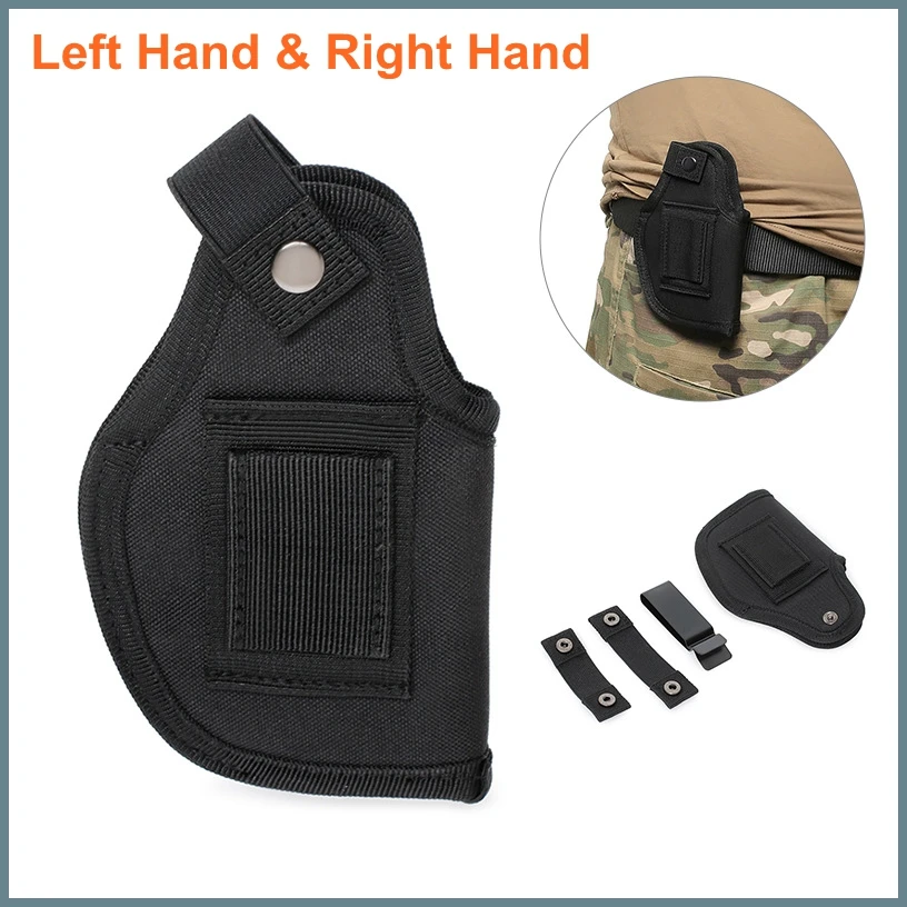 Left Hand & Right Hand Tactical Universal Holster for Pistols Fit for Most 9mm Handguns MOLLE Compatible Draw Options