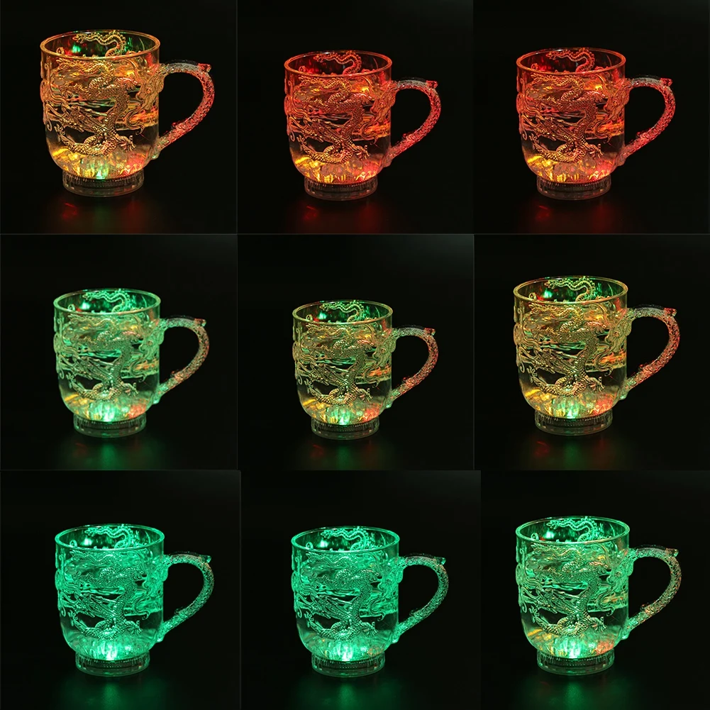 1PC Magic LED Flashing Cup Color Changing Mug Water Activated Light Show for Bar Party Fun Gift Sensor Cup