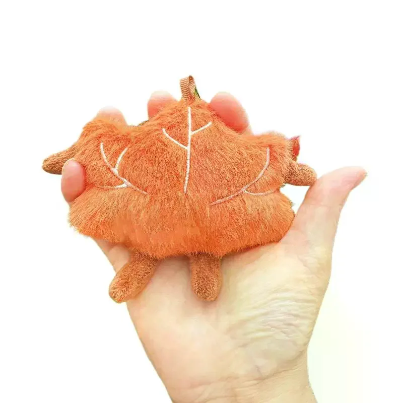 Cute Maple Leaf Plush Toy Keychain Cartoon Maple Leaf Soft Stuffed Doll Pendant Car Key Ring Backpack Bag Decor Kid Gift #5