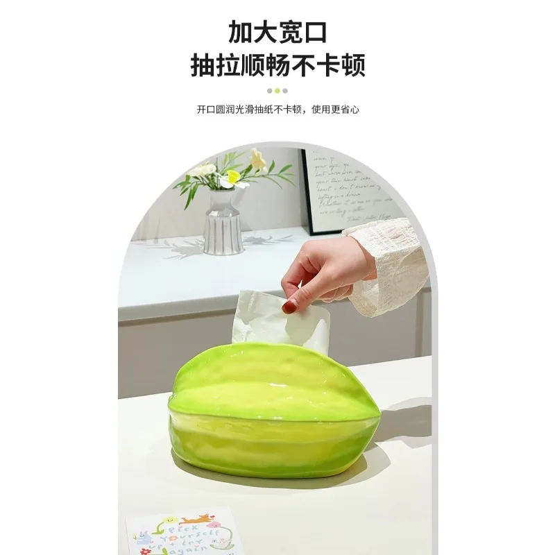Living room cute ornament home decoration advanced sense drawing carton, desktop napkin storage box