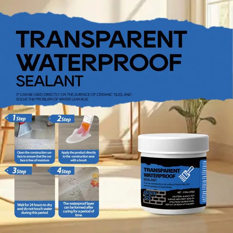 Invisible Waterproof Sealant Waterproof 100g Invisible Agent Indoor & Outdoor Waterproof Sealant Repairing Leak Waterproof