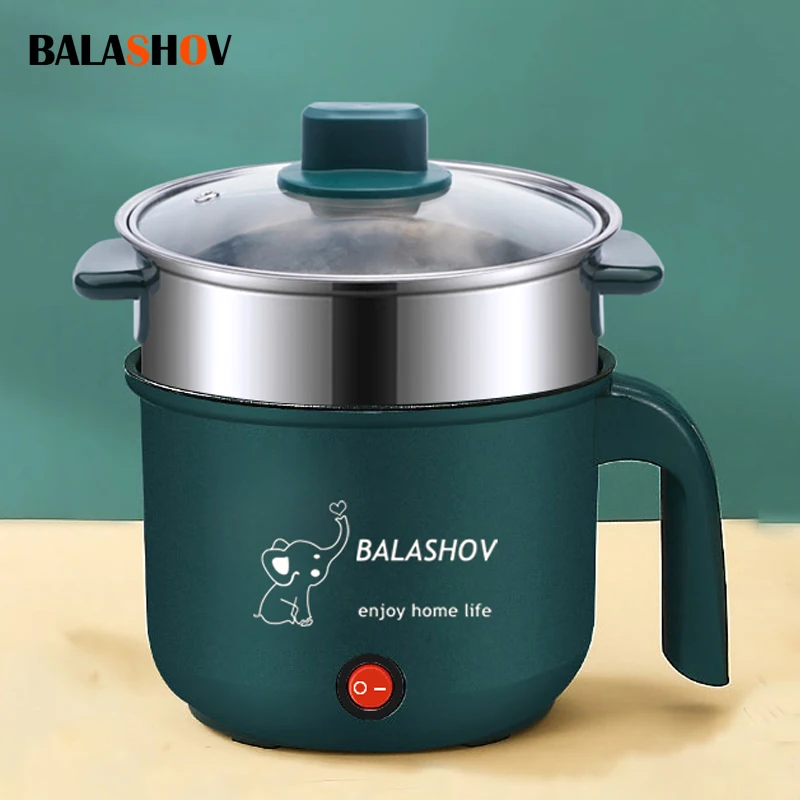 Electric Cooker Pot Mini Non-stick Cooking Machine Single/Double Layer Hot Pot Multifunction Electric Heater Pot for Home