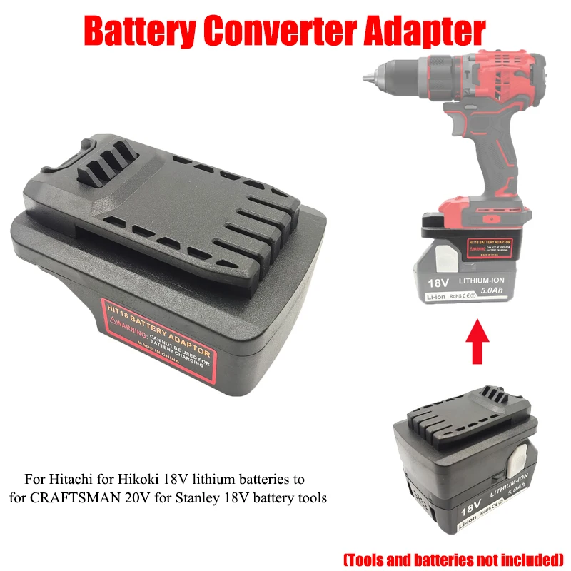 Battery Adapter for Hitachi/Hikoki 18V Lithium Batteries Converting To for CRAFTSMAN/Stanley 18/20V Lithium Battery Power Tools