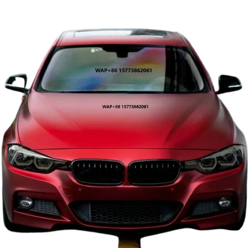 

Red 2023 Hot Sale Matte Satin Chrome Car Change Color Vinyl Wrapping Film Car Stickers