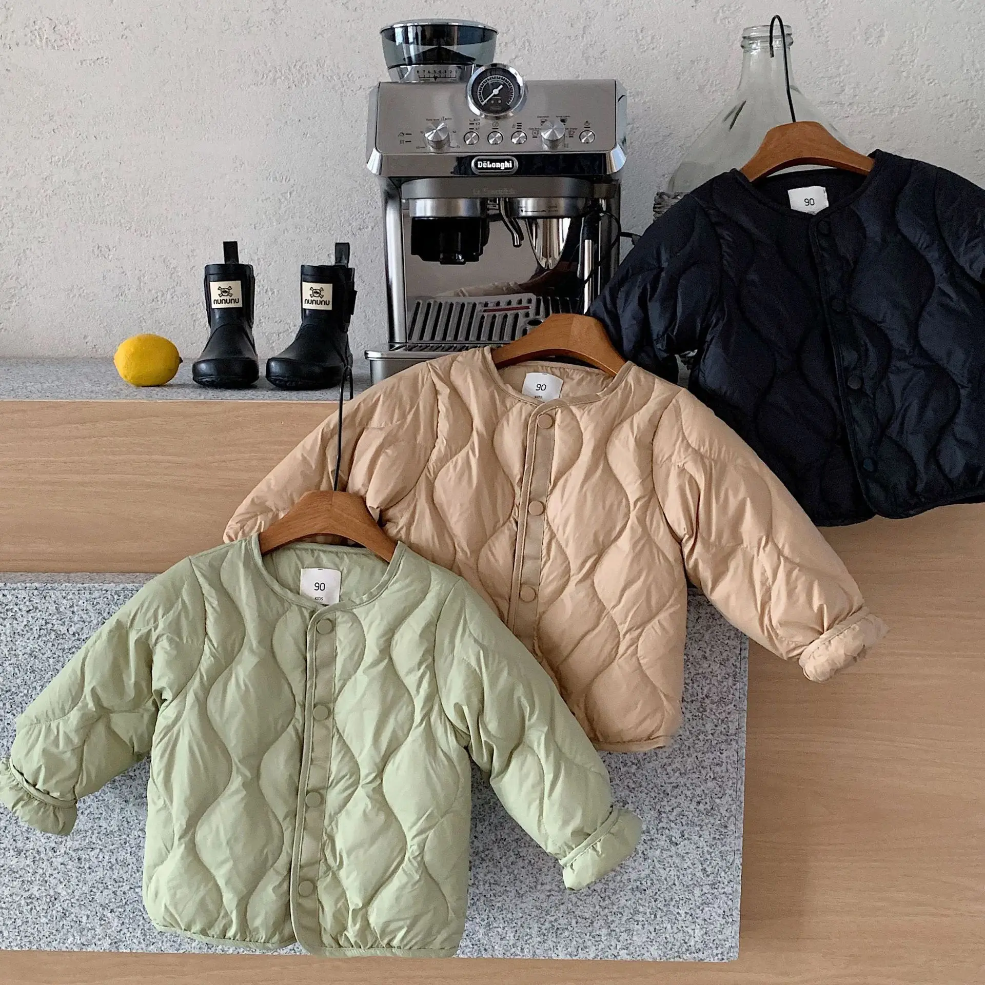 

Kids Baby Girls Down Jacket New Winter Thicken Warm 90% White Duck Toddler Boys Coat Round Neck Infant Boys Outerwear Coat