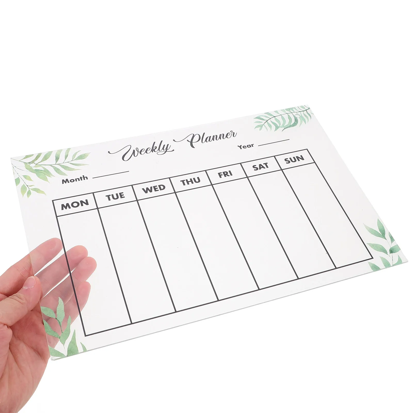 1Set Clear Acrylic Memo Board Transparent Office Desktop Hanging Message Writing Erasable Note Board Office Supply