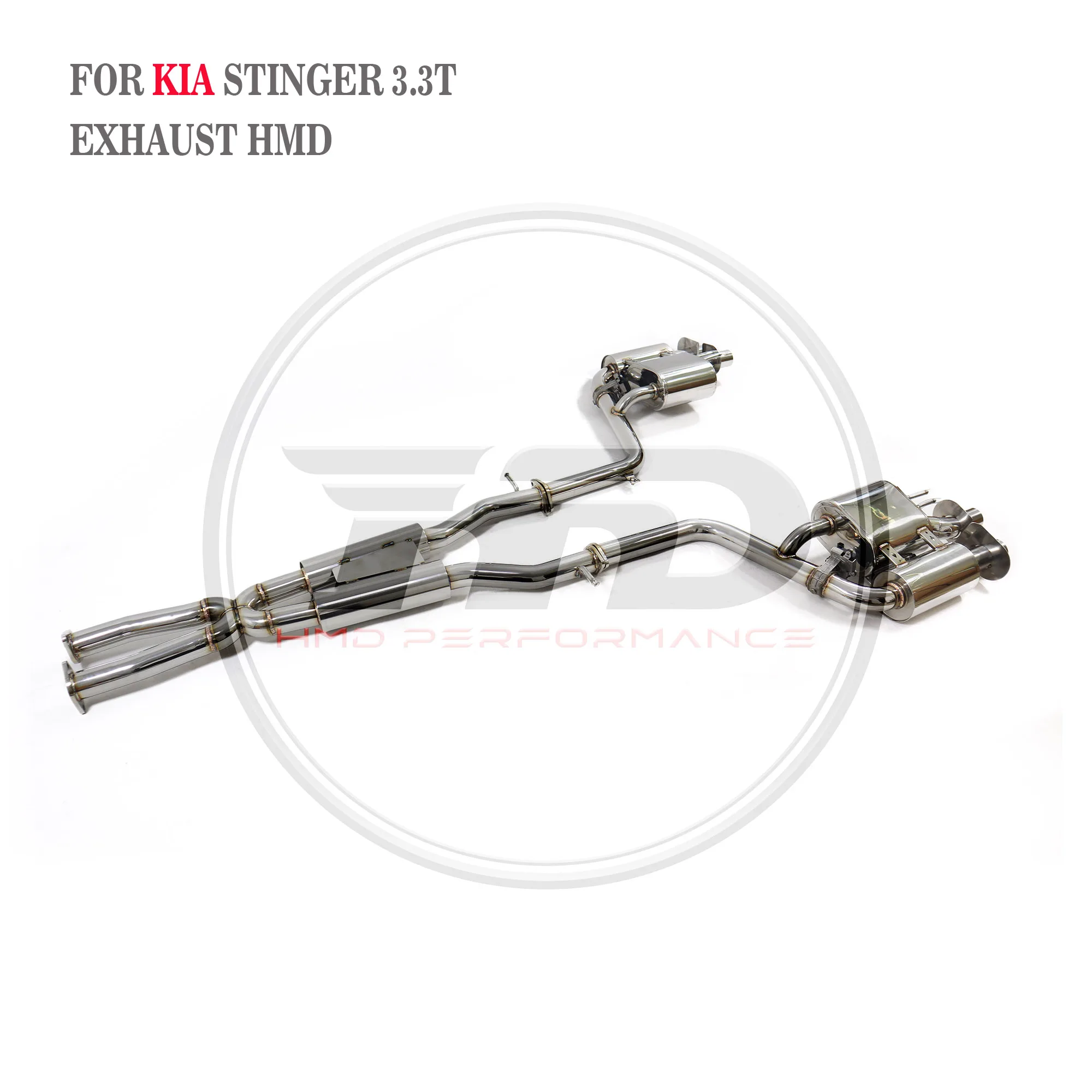 HMD Stainless Steel Exhaust System Performance Catback For KIA Stinger GT 3.3T Muffler With Valve