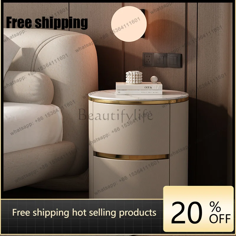 LJY Modern solid wood rock slab countertop Bedside tables side table nightstands Storage locker nightstand coffee tables furnitu