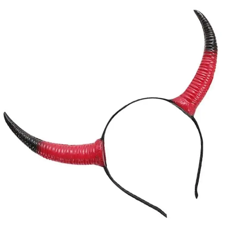 39BD Cattle Hairbands for Photo Studio Halloween Eye-catching Props for Festive Party Daily Wear Headpiece