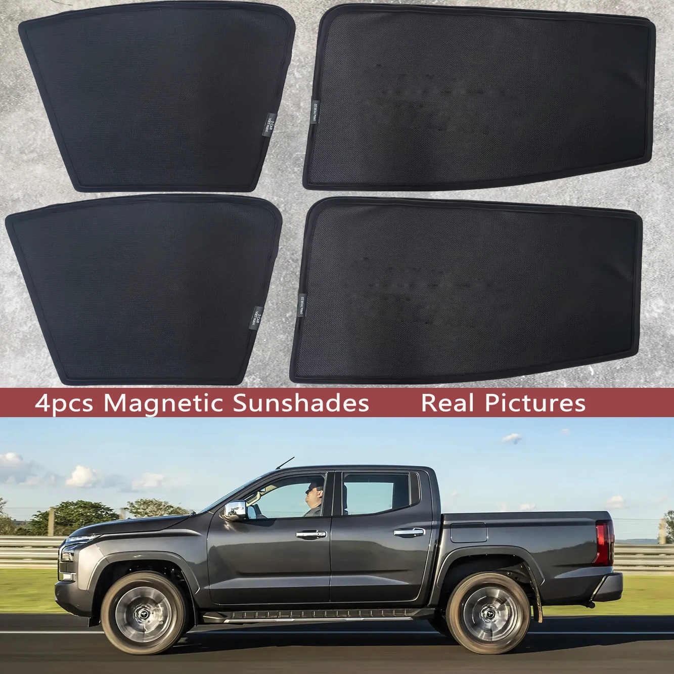 

Magnetic Car Sunshades Shield Windshield Frame Curtain Sun Shade for Mitsubishi L200 Triton LC MV 2024 2025 Pickup Accessories