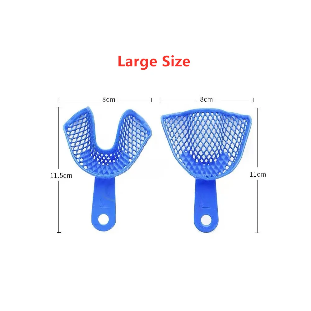 2pcs/set Dental Impression Trays Plastic-Steel Oral Care Teeth Holder Dental Materials Dentistry Dentist Tool For Adult Children