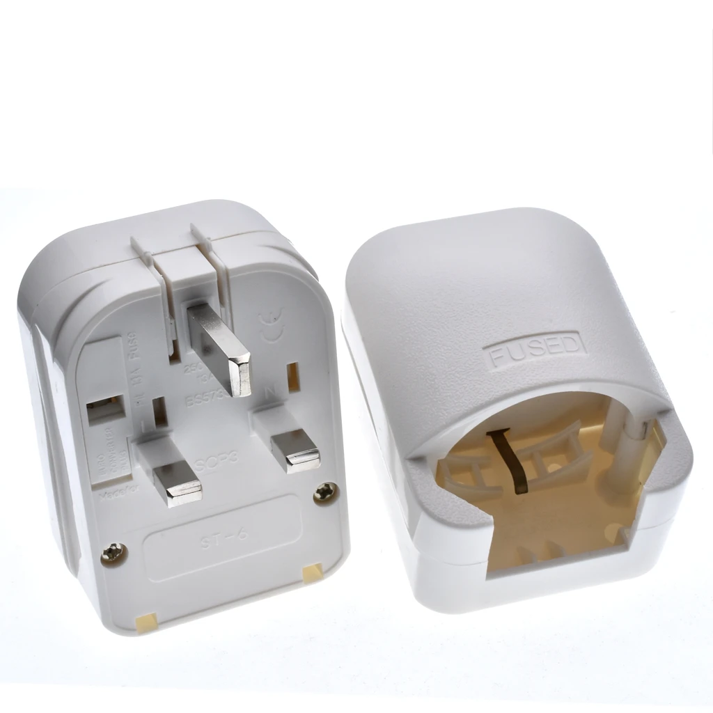  13A 250V HK Singapore Malaysia United Kingdom power cord online cable converter connector EU to UK adapter fused plug