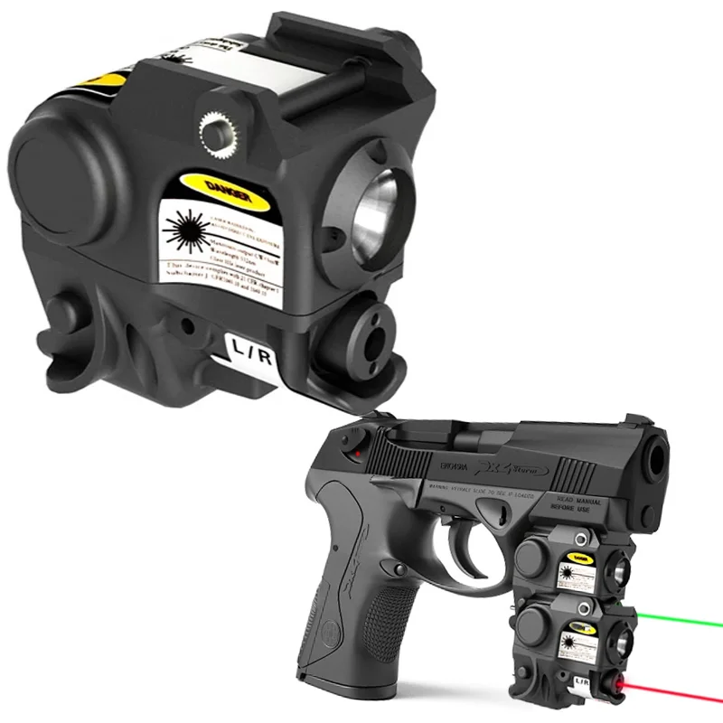 Laser Sight Flashlight Combo Mini Red Green Mira Laser para pistola defensa personal for Taurus G2C TH9 9mm TS9 Glock19 Px4 M &P