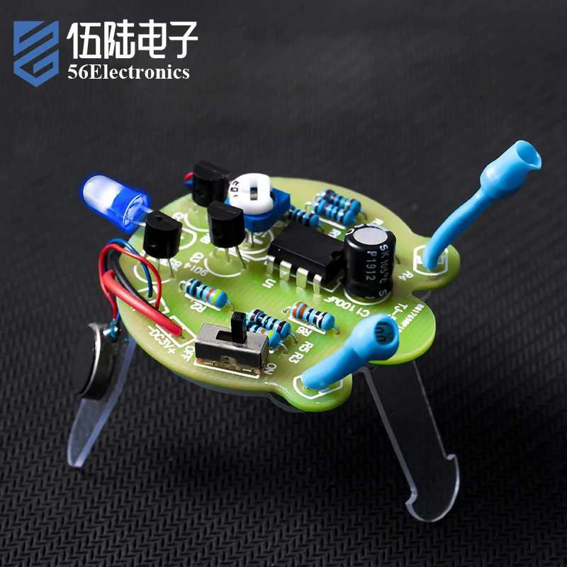 Firefly Flashing Soldering DIY Kit LED Breathing Light Photosensitive Sensor Robot Toy Assembly Parts for Training and Teaching