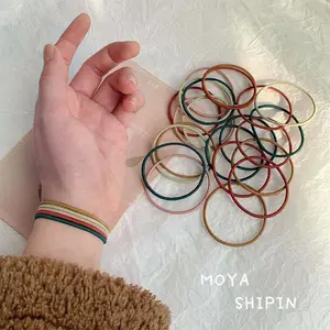 Các dải cao su đàn hồi cho nam và nữ, cà vạt tóc, tóc đuôi ngựa mỏng, phụ kiện tóc, 100 % mỗi bộ 10 Người bán hàng chính Cao su - №2