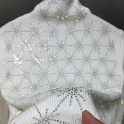 Luxury Sparkle Diamonds Hot Drilling Sweater Women Autumn Winter Turtleneck Off White Knitwear Top Knitted Pullovers Jumpers