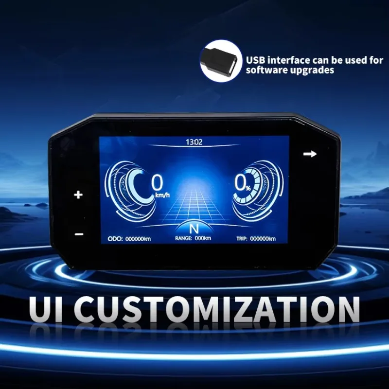 3rd Touch Screen Generation Navigation TFT Intelligent Speedometer For Electric Motorcycle With Google Navigation