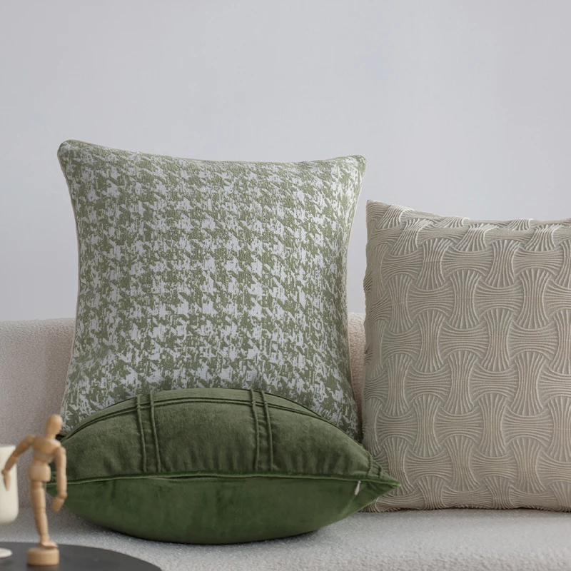 Jacquard Houndstooth Pattern Cushion Covers 45x45cm Pillow Cover Decorative For Home Minimalit Pillowcases Home Decor Items