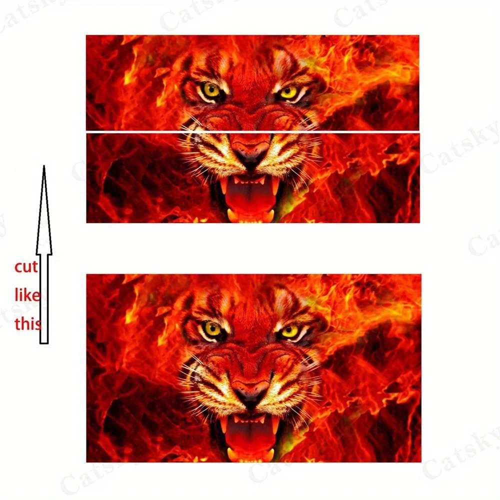 ملصق سقف السيارة الأزرق المستقبلي Cyberpunk Tech Space PVC عصا مقاومة للماء ذاتية اللون، ديكور ملحقات السيارات الخارجية المذهلة #6