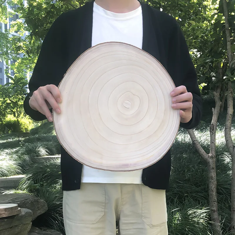 12inch Large Size Wooden Slices Country Wedding Decoration Crafts Rustic Home Decor Wood Ornaments DIY Nature Wooden Chips