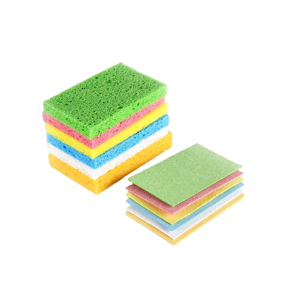 12 Biodegradable Cellulose Compressed Sponges ,Heavy Duty and Natural Multipurpose Household Cleaning Sponges Good