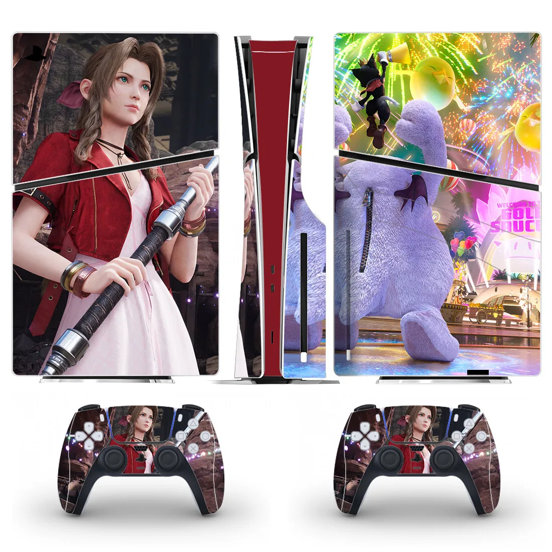 Game Final Fantasy VII FF7 PS5 Slim Disc Skin Sticker Decal Cover for Console Controller PS5 Slim Disk Skin Sticker Vinyl