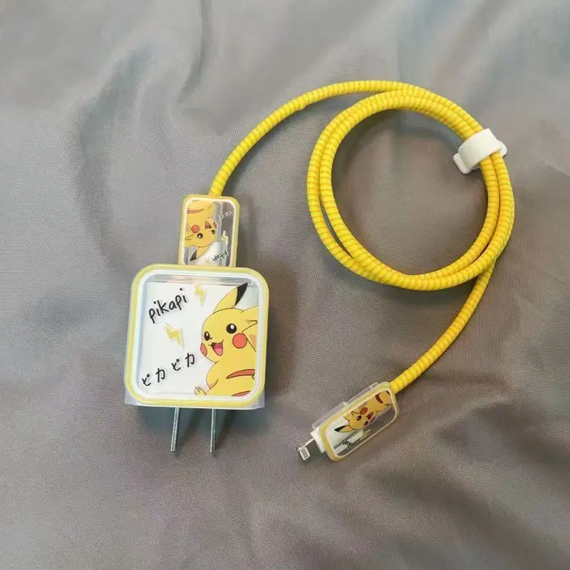 Pikachu veri kablosu koruyucu kol moda karikatürler şekil toka Usb şarj kablosu konu koruyucu kapak oyuncaklar