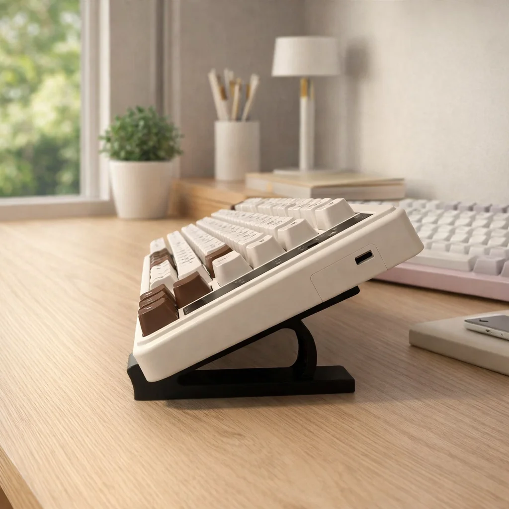 New 1 Pair Portable Keyboard Elevated Stand Raised Keyboard Angle Accessories Computer Keyboard Riser Plastic Monitor Holder