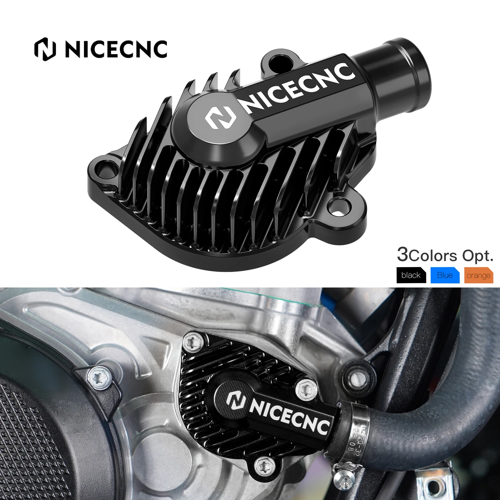 NiceCNC 2024 For GasGas EC 300 EC 250 MC125 MC 250 EX250 EX 300 Water Pump Cover Guard Protector Aluminum For KTM EXC 300 EXC250