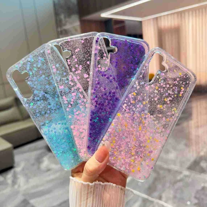 

Cover For Samsung A55 A35 A25 A16 A15 A14 A13 Cute Bling Glitter Clear Soft Phone Case