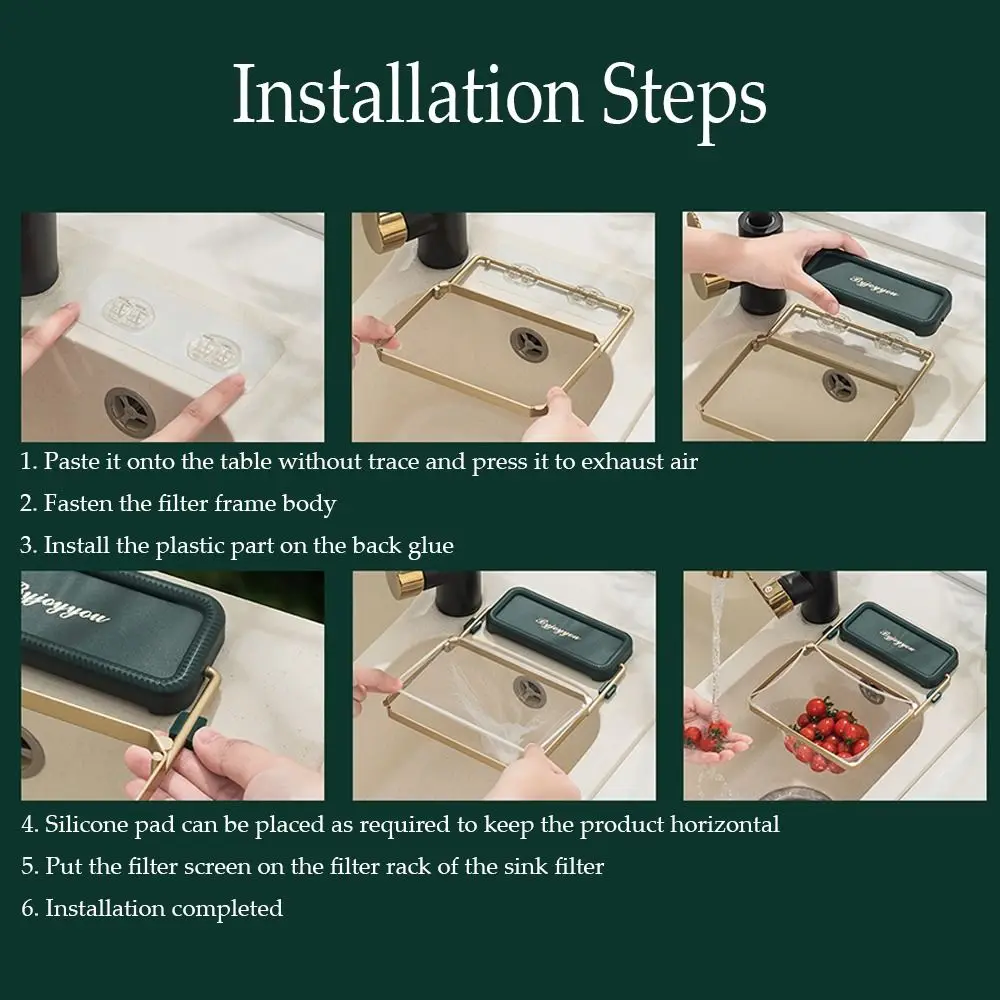 Fashionable Garbage Net Shelf Kitchen Sink Filter Sink Strainer Mesh Bag Stand Sink Rack