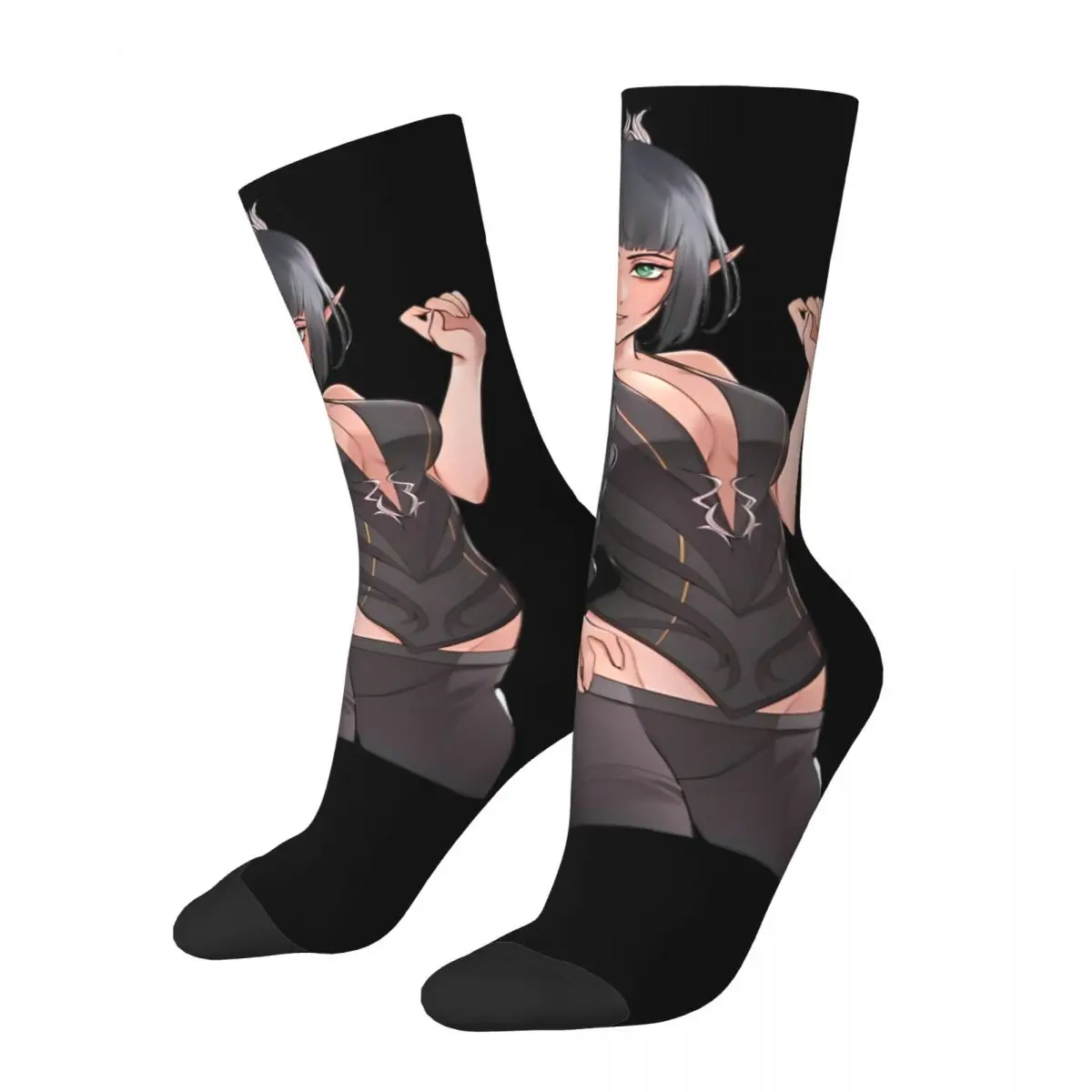 Baldurs Gate 3 Shadowheart Bootleg Stockings Printed Gothic Socks Winter Anti Skid Socks Women Men Running Sports Quality Socks