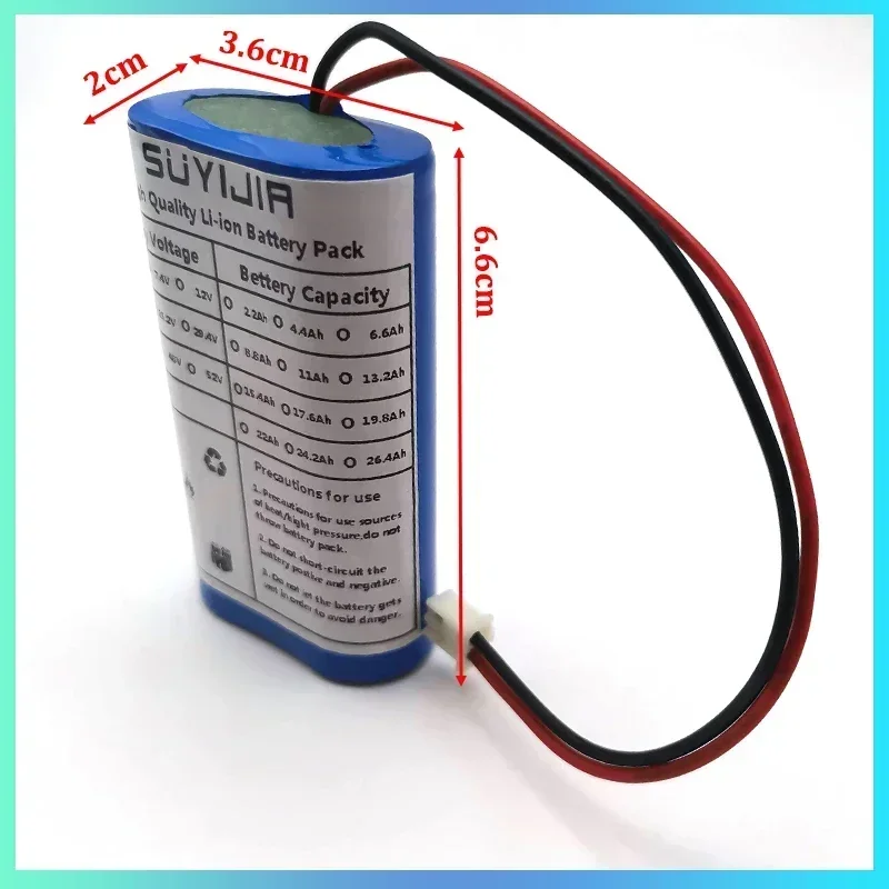 7.4V 3500mah 18650 2S1P Built-in BMS Rechargeable Lithium-ion Battery Pack for Camera Electric Toy Backup Battery