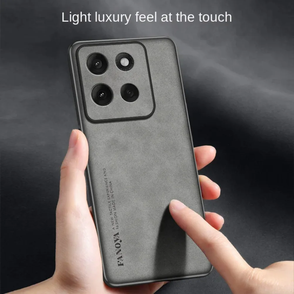 حافظة رفيعة من الجلد العادي لهاتف موتورولا G86 G24 Power G56 G35 G55 G75 G85 E13 G04 G04s G14 G34 G54 G84 غطاء صلب ملمس الجلد #5