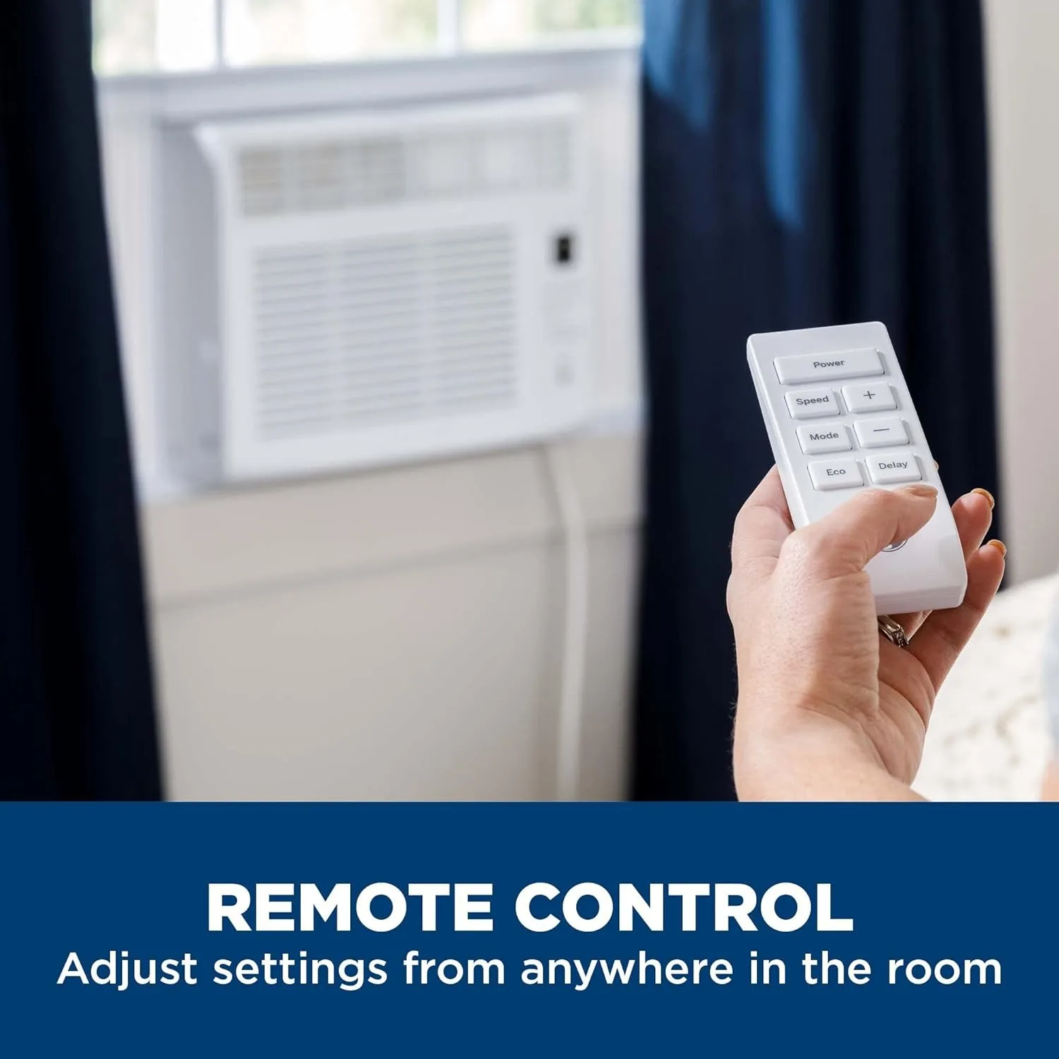 Electronic Window Air Conditioner 6000 BTU, Efficient Cooling for Smaller Areas Like Bedrooms & Guest Rooms