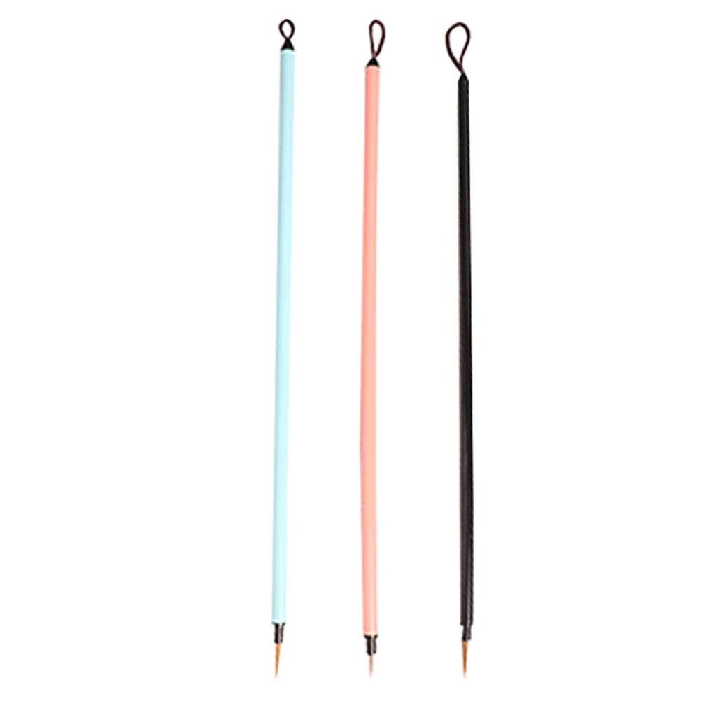 

3 Pcs Fine Tip Colorful Liner Brushes for Watercolor Painting Art Craft Calligraphy with Precision Control Portable Set