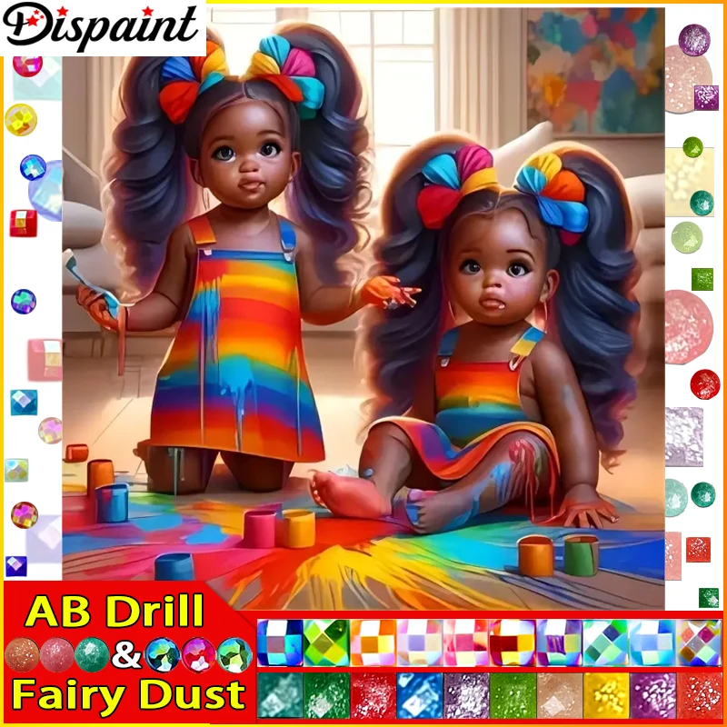 Dispaint Fairy Dust AB Diamond Painting Full Square/Round Drill 5D DIY