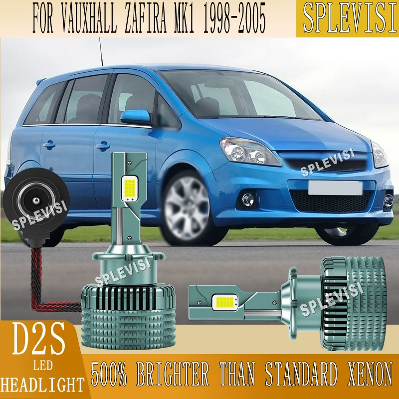 

double ball fan cooling lasting 50,000 hours 66240 LED Car Headlight For Vauxhall Zafira MK1 1998 1999 2000 2001 2002 2003-2005