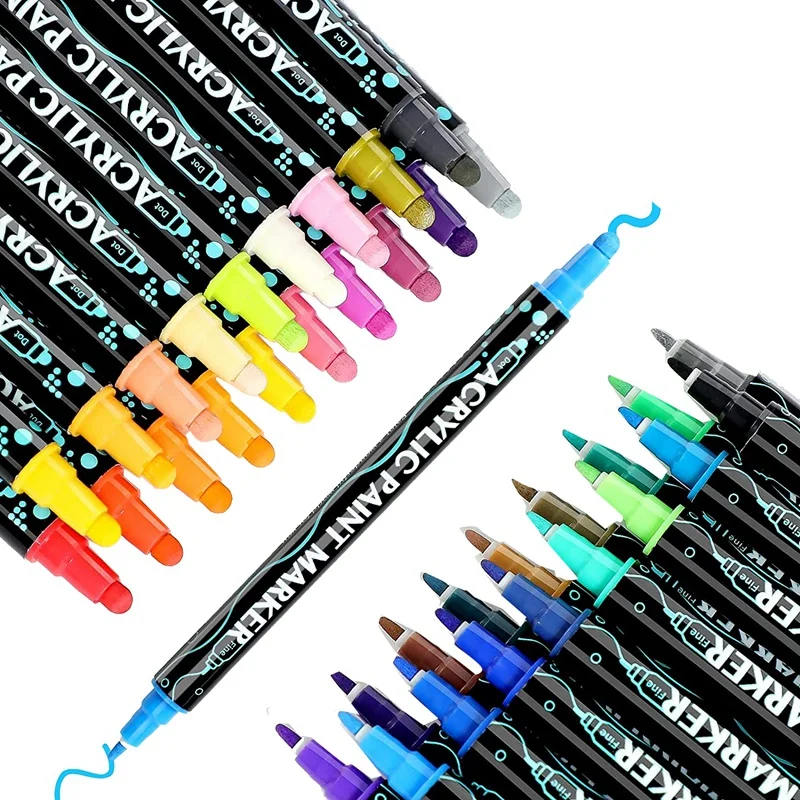 

36 Colors Paint Pens Premium Acrylic Paint Markers For Wood, Canvas, Stone, Rock Painting