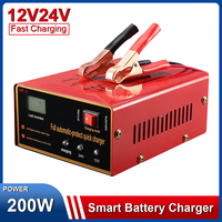 12V24V Battery Charger for Car Motorcycle 200W Power Smart Battery Charger 100A Fully Automatic Protect Fast Charging