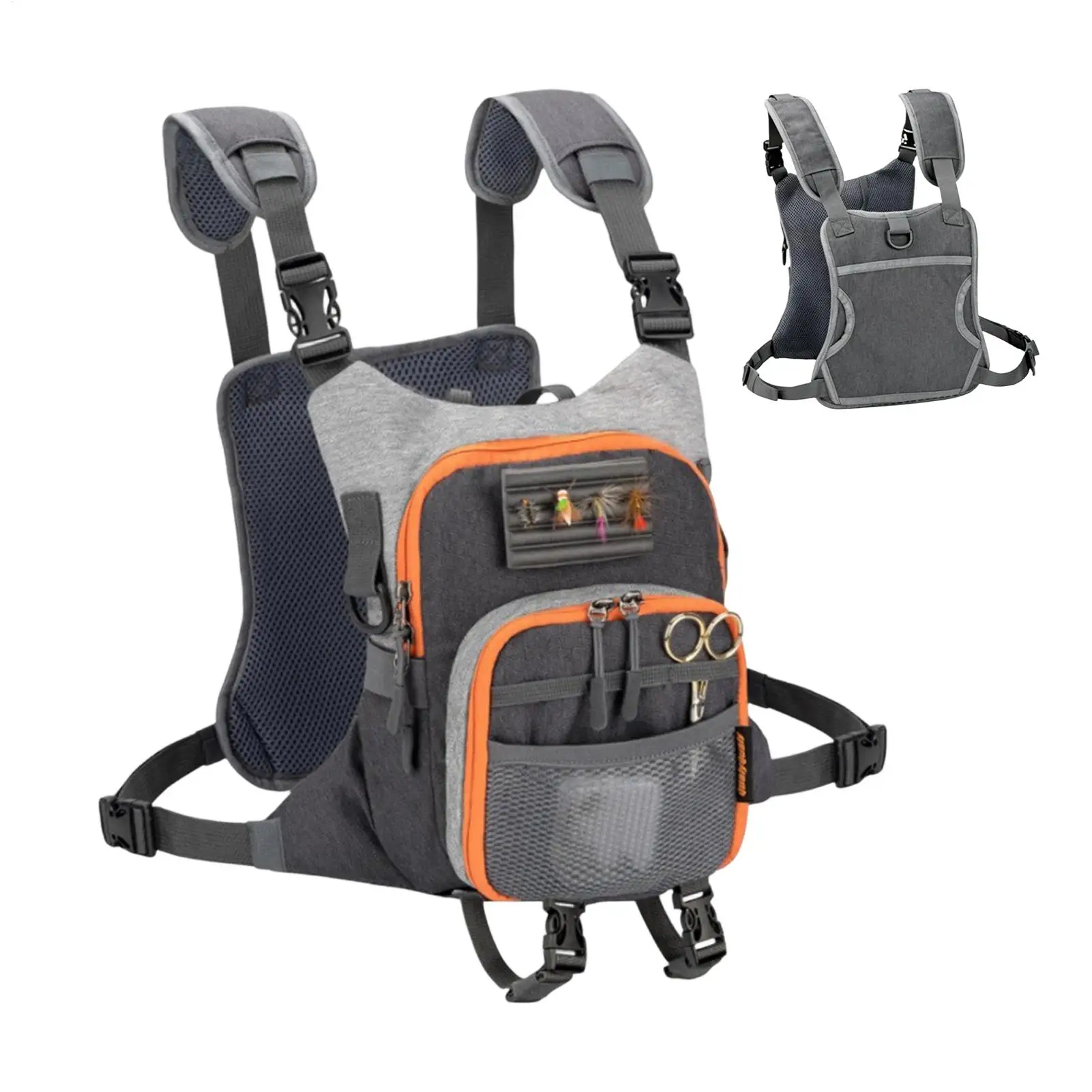 Fly Fishing Pack Vest Type Backpack Fly Fishing Sling Pack for Saltwater Freshwater Bass Trout Catfish Tool Rig Lure Bait Travel view 2
